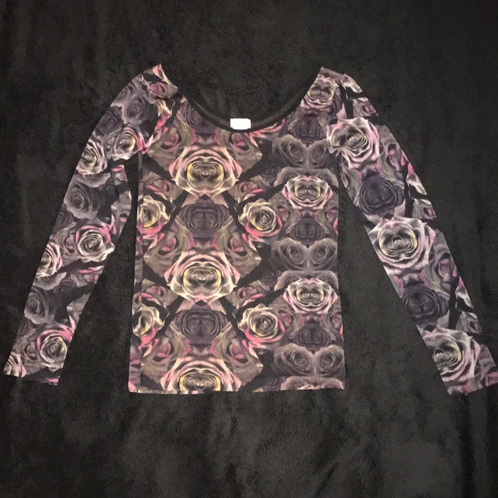 Soho Girl purple floral top one size fits all